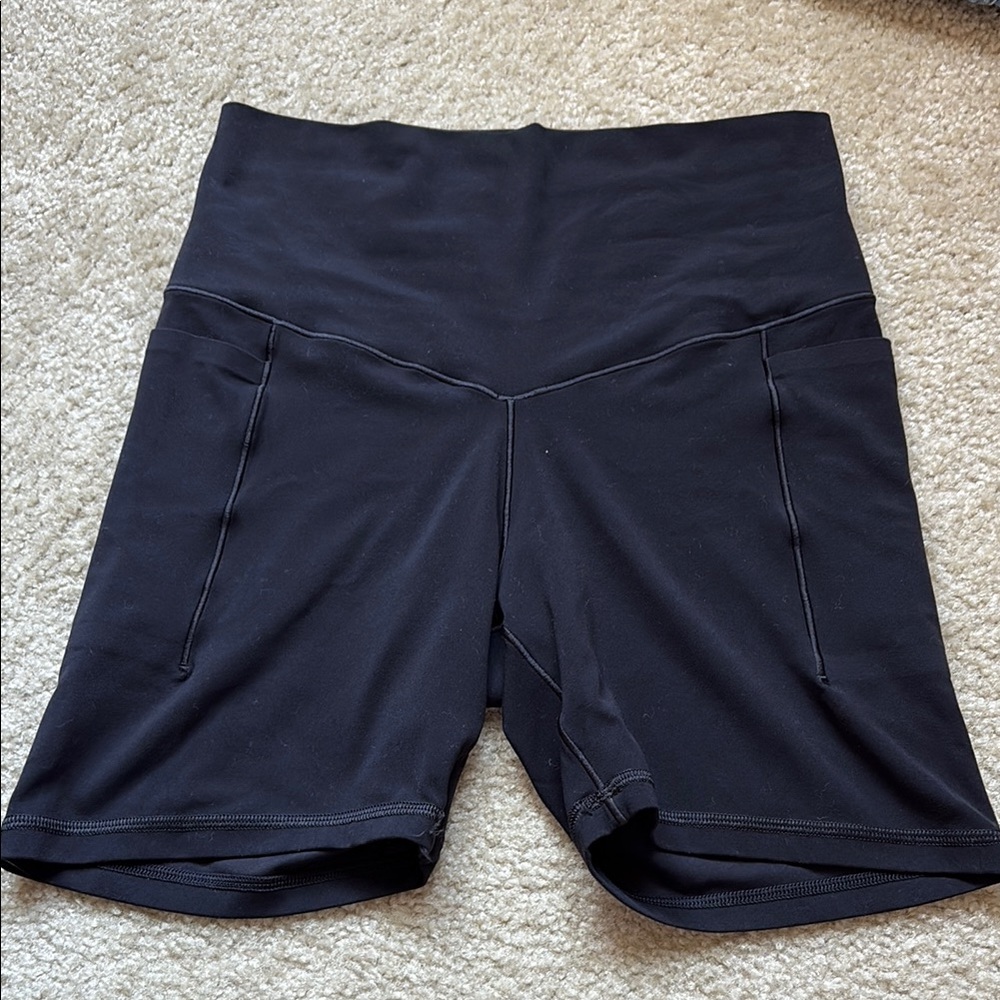 Aerie Black Bike Shorts High-Waisted Compression